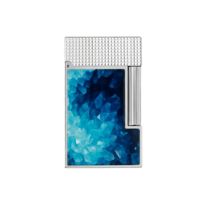 Fully Refurbished Lacquered lighter Géode blue REF: C16035CL