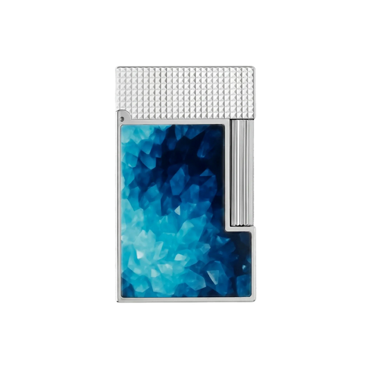 Fully Refurbished Lacquered lighter Géode blue REF: C16035CL