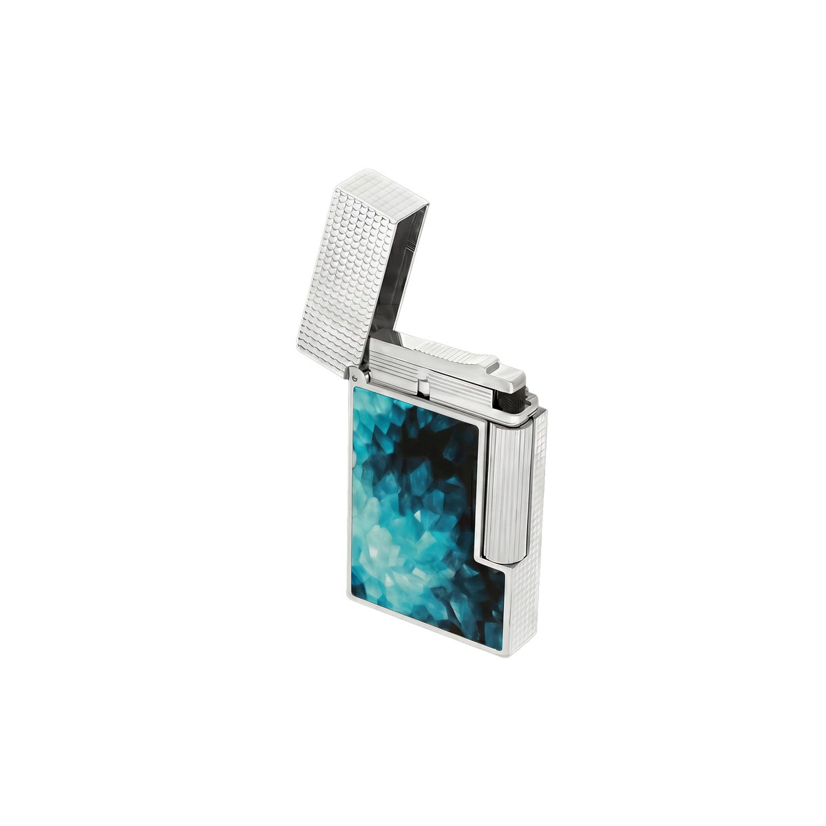 Fully Refurbished Lacquered lighter Géode blue REF: C16035CL