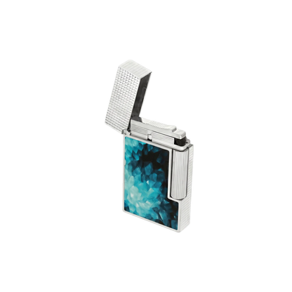 Fully Refurbished Lacquered lighter Géode blue REF: C16035CL